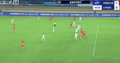 半场：河南1-0国安，钟义浩百场破门，曹永竞射中横梁