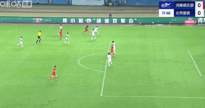 半场：河南1-0国安，钟义浩百场破门，曹永竞射中横梁